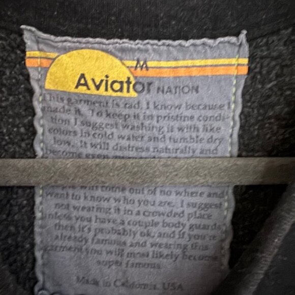 Aviator Nation Relaxed Crew Black Multistripe - Picture 2 of 3